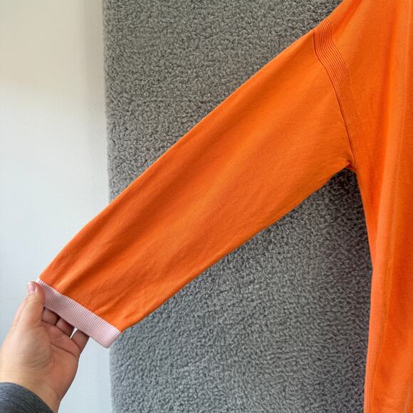 Talbots Cardigan Sweater Womens 2X Orange Button Long Sleeve Career Casual Basic - Picture 4 of 8